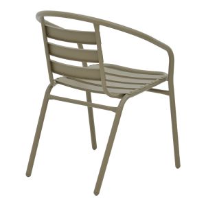 Metal dining table Albero-tade in champagne color D60x70cm