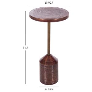 Metal coffee table Bombay Hm4251.06 color cooper D25.5x51.5hcm