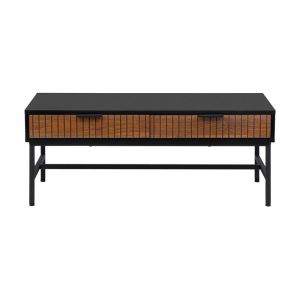Metal coffee table Fl2405 black-brown color 100x48x40cm