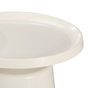 Metal coffee table Ginoze in white color D70x38cm