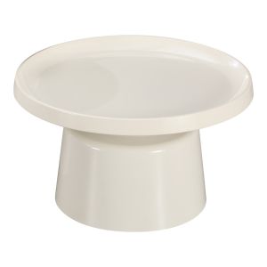Metal coffee table Ginoze in white color D70x38cm