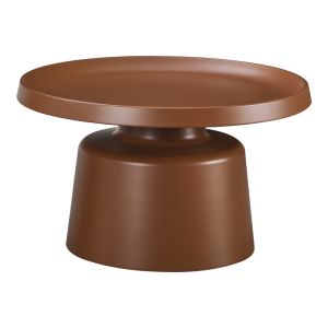 Metal coffee table Ginoze in brown color D70x42.5 cm
