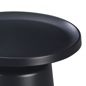 Metal coffee table Ginoze in black color D70x38cm