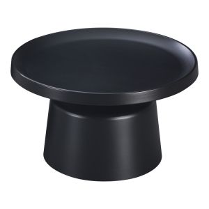 Metal coffee table Ginoze in black color D70x38cm