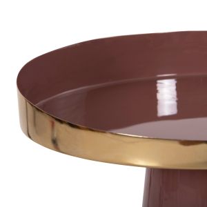Metal coffee table Latur Hm4250,06 enamel varnish burgundy D30,5x39-42hcm