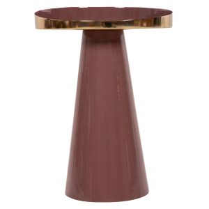Metal coffee table Latur Hm4250,06 enamel varnish burgundy D30,5x39-42hcm