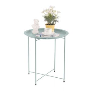 Metal coffee table mint color 47x50cm