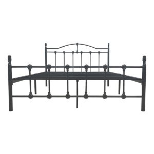 Метално легло Wotso в черен цвят 150x200 см