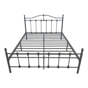 Метално легло Wotso в черен цвят 150x200 см
