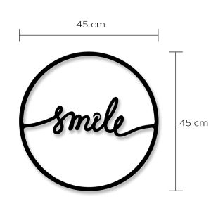 Smile pakoworld Floating Wall Sculpture 45x0,3x45cm