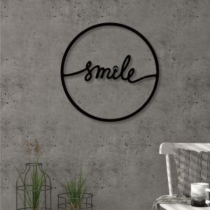Smile pakoworld Floating Wall Sculpture 45x0,3x45cm
