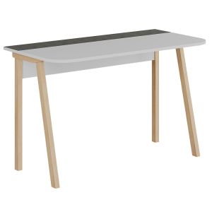 Minimalist desk Malia in white-natural-gray 120x60.5x75cm