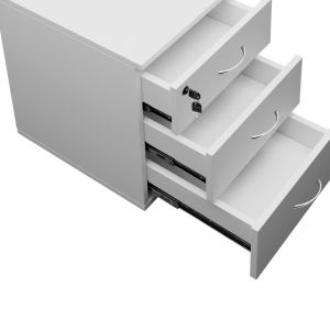 Mobile cabinet Amazon, white melamine 39x47x52.5cm