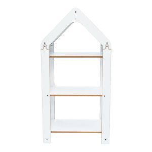 Montessori shelf Zoilen white-blue MDF 50x30x100cm