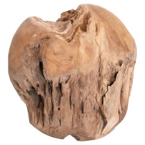 Настолен свещник/купа Fran Hm4390 тик дърво-метал 30x30x7-15hcm.