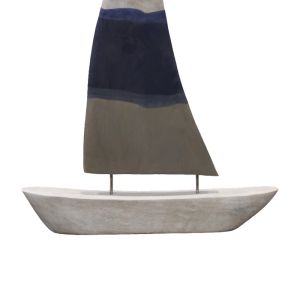 Настолна декорация Ship Elize Inart от мангово дърво и метал 40,5x5x57,5cm