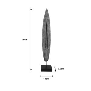 Настолна декорация Thalon Inart от мангово дърво и метал 14x9,5x79cm