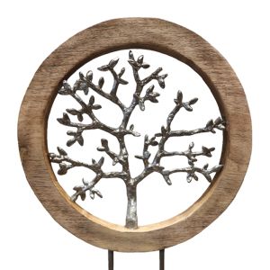 Настолна декорация Tree Krom Inart от мангово дърво и алуминий 30,5x9x44cm