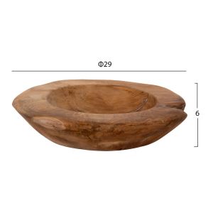 Настолна декорация Yoki Hm9627 от тиково дърво D29x6hcm