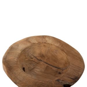 Настолна декорация Yoki Hm9627 от тиково дърво D29x6hcm