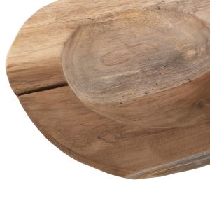 Настолна декорация Yoki Hm9628 от тиково дърво D39x6,5hcm