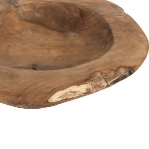 Настолна декорация Yoki Hm9628 от тиково дърво D39x6,5hcm