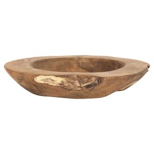 Настолна декорация Yoki Hm9628 от тиково дърво D39x6,5hcm