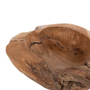 Настолна декорация Yoki Hm9629 от тиково дърво D50x16hcm