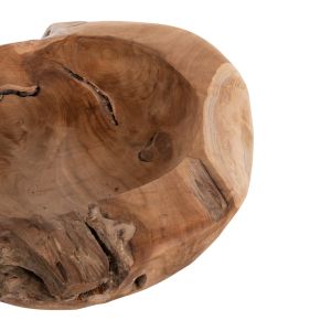 Настолна декорация Yoki Hm9629 от тиково дърво D50x16hcm