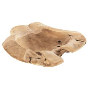 Настолна декорация Yoki ημ9795 от тиково дърво D58x12hcm