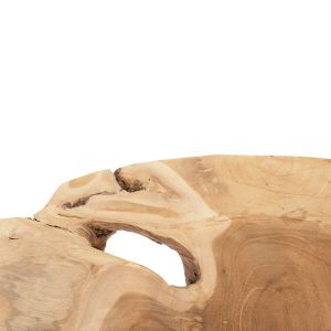 Настолна декорация Yoki ημ9795 от тиково дърво D58x12hcm