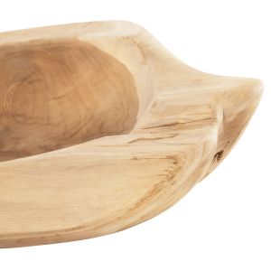 Настолна декорация Yoki ημ9795 от тиково дърво D58x12hcm