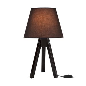 Adeck E27 table lamp in brown-gray lampshade Φ25x45cm
