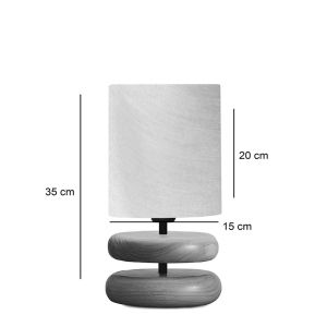 Table lamp Clarion E14 beige-walnut D15x35cm