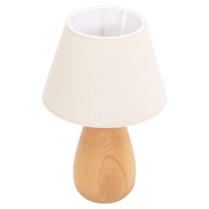 Table lamp Conni Hm4710 cream white drop-wooden base Φ23x34hcm.