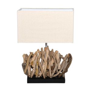 Table lamp Dante sea wood beige color - natural 35x14x54cm E27