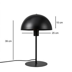 Desker table lamp E27 metal-black D25x39cm