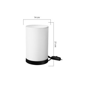 Table lamp Fana Pvc in cream color D14x21cm