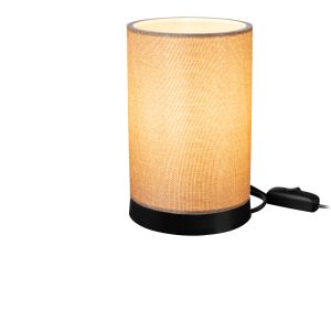Table lamp Fana fabric in beige color D14x21cm