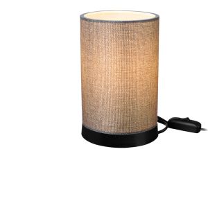 Table lamp Fana fabric in gray color D14x21cm