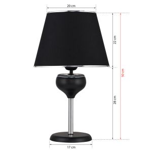 Table lamp Fb97669.02 color black/chrome D20x50