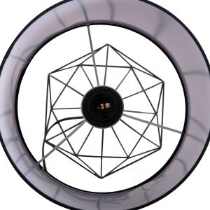 Table lamp Geilo Hm7416.11 metal in black - black Pvc cover Φ25x48.5hcm.