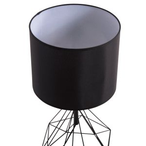 Table lamp Geilo Hm7416.11 metal in black - black Pvc cover Φ25x48.5hcm.