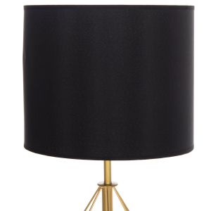 Table lamp Geilo Hm7416.12 metal in gold - black PVC cap Φ25x48.5cm.