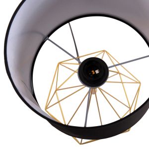 Table lamp Geilo Hm7416.12 metal in gold - black PVC cap Φ25x48.5cm.