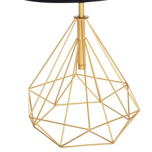 Table lamp Geilo Hm7416.12 metal in gold - black PVC cap Φ25x48.5cm.