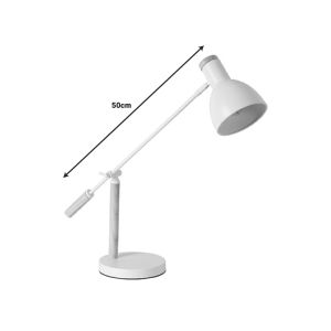Table lamp Idante white metal-wood 50x15x60cm