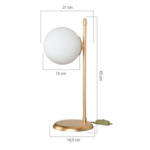 Table lamp Inclusive E27 gold 16.5x21x45cm