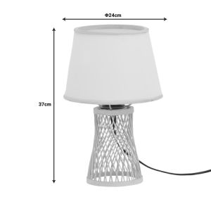 Table lamp Kaldro E27 bamboo in natural color D24x37cm