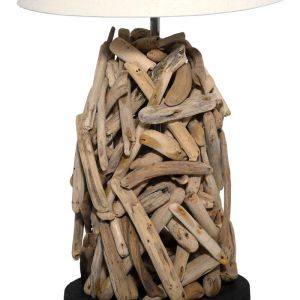 Table lamp Kinoz sea wood beige color - natural 25x74cm E27